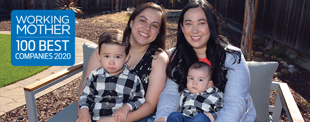 Renee Peng and family, Working Mother 100 Best Companies 2020